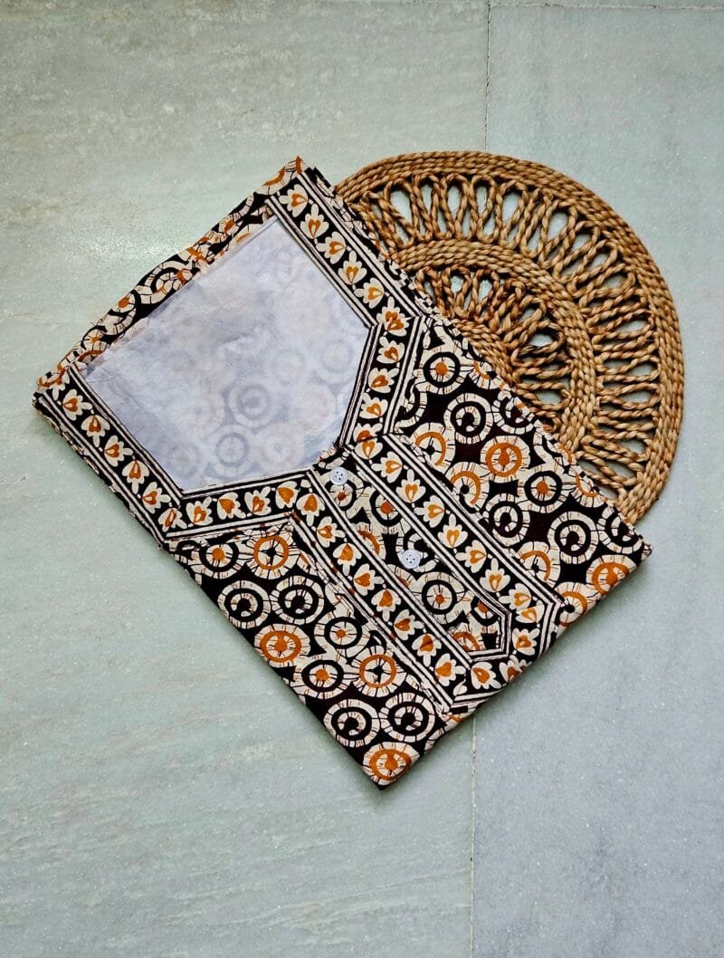 Brown Printed A-Line Ladies Cotton Nighty
