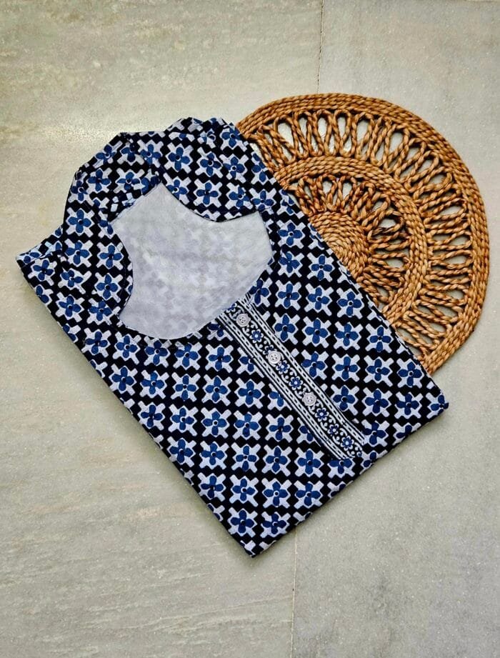 Indigo Print Cotton Nighty