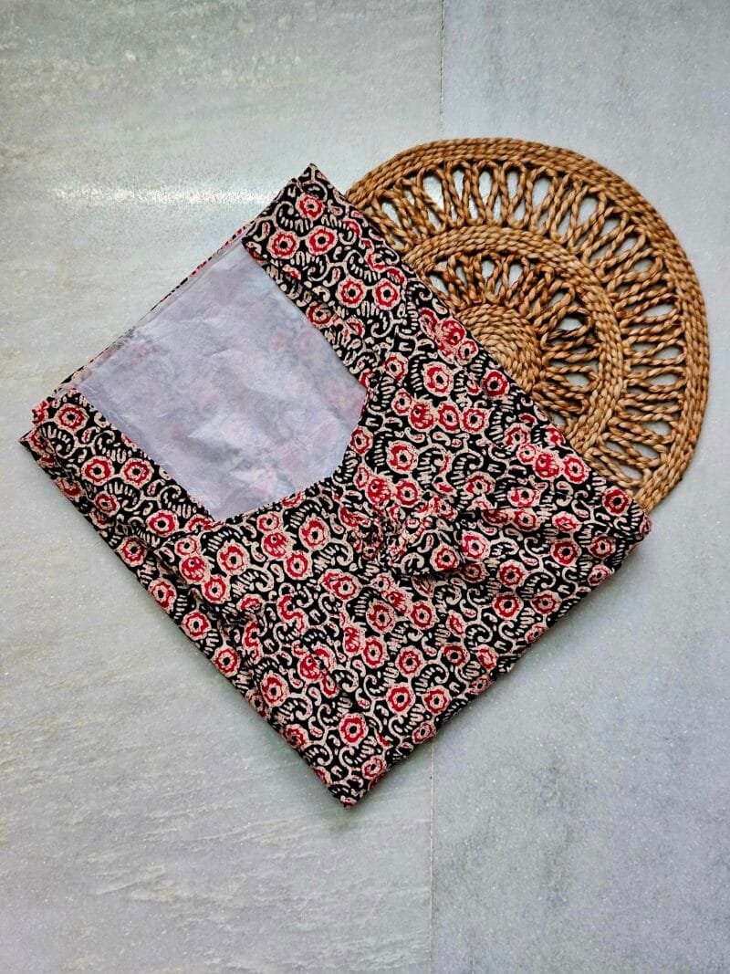 Black and Red Ladies Cotton Nighty