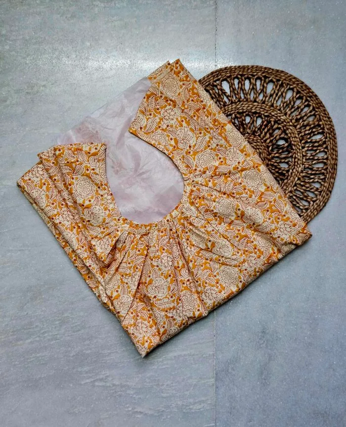 Light Mustard Yellow Ladies Cotton Nighty