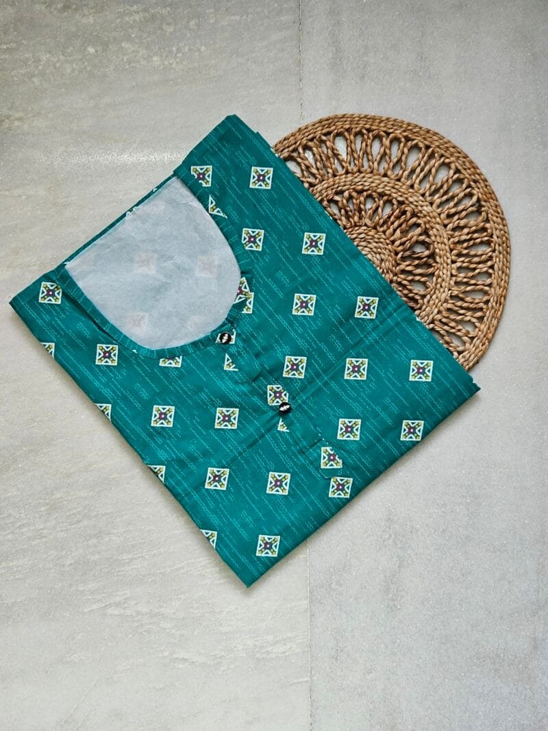 Green Ladies Cotton Nighty Kaftan