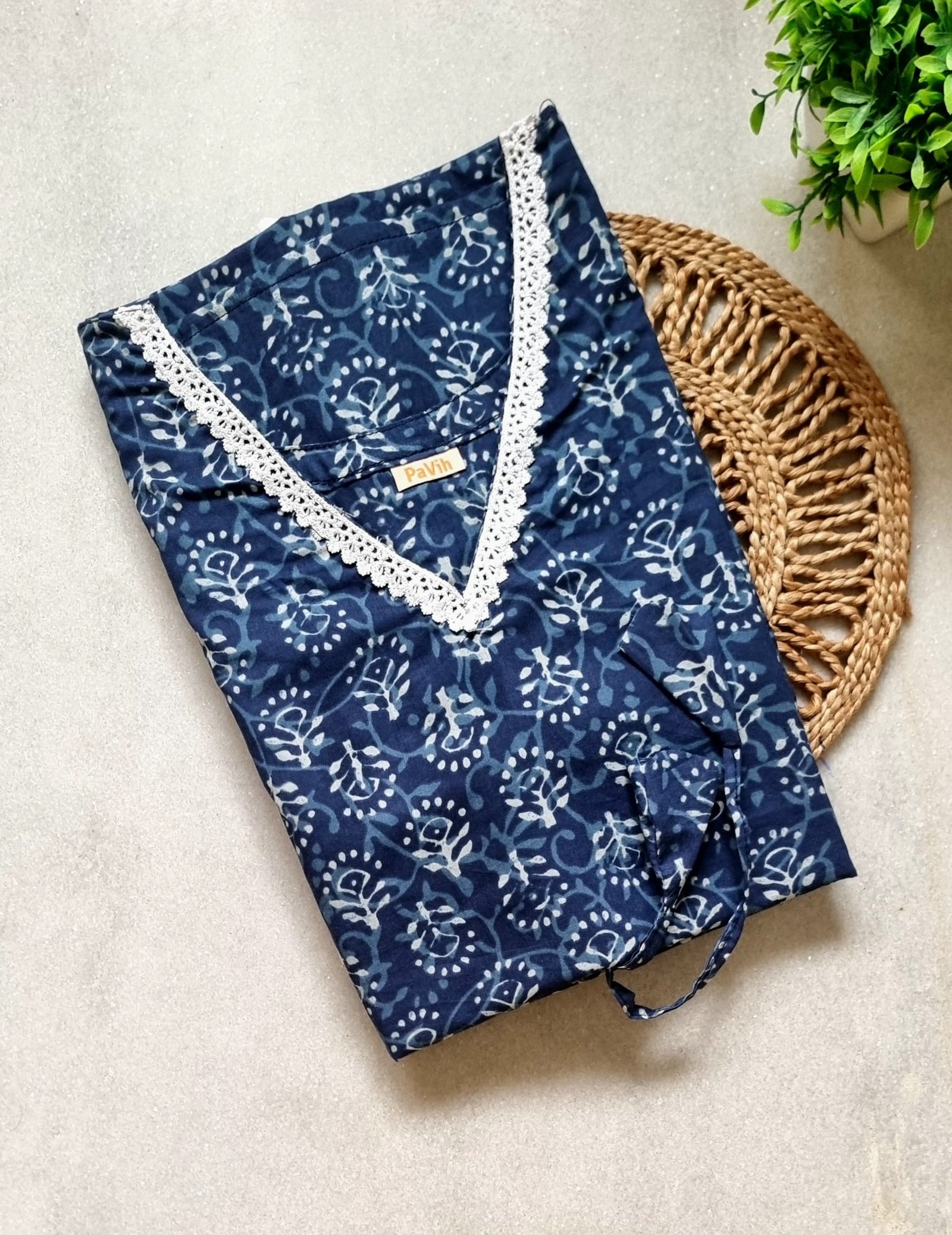 20250922 121457 Indigo Pure Cotton Kaftan - Image 2