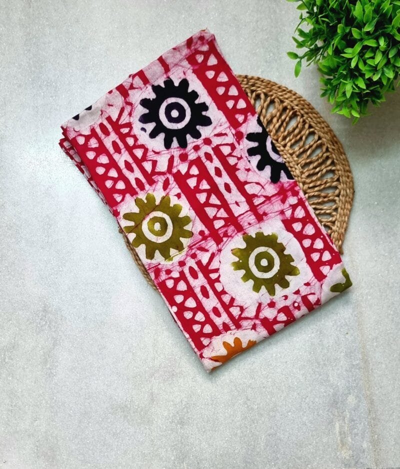 Rani Meenakari Batik Round Neck Cotton Nighty