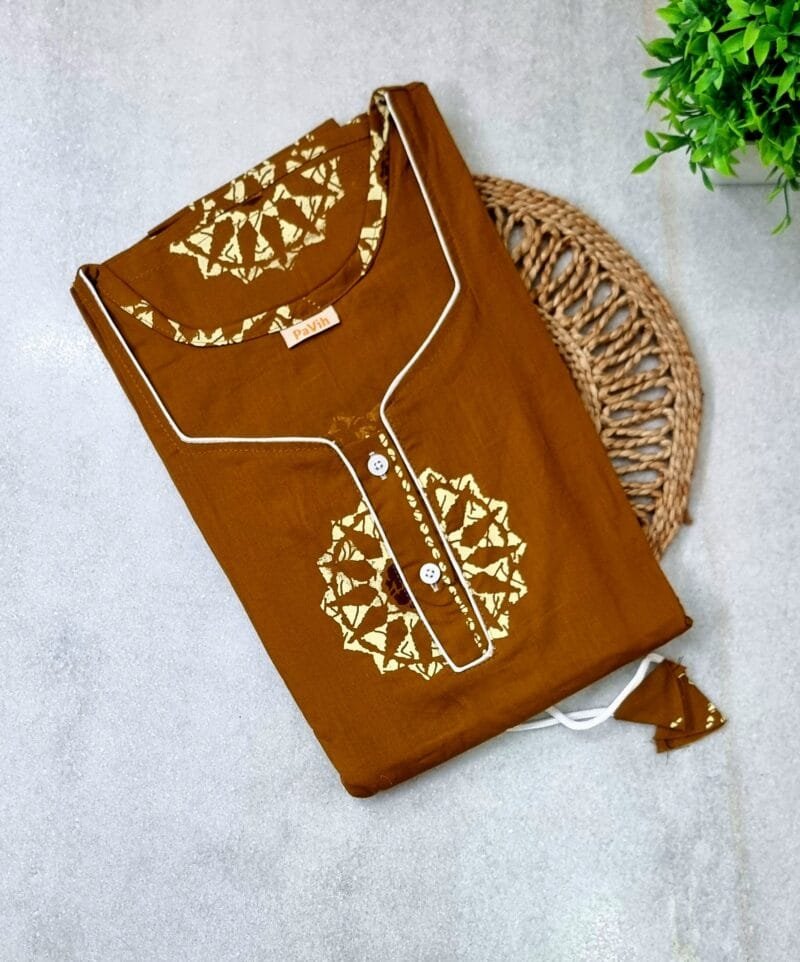 Chrome Batik Printed Cotton Kaftan