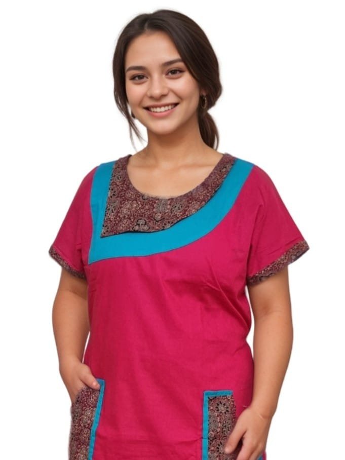 Rani & Blue A-Line Pure Cotton Designer Nighty