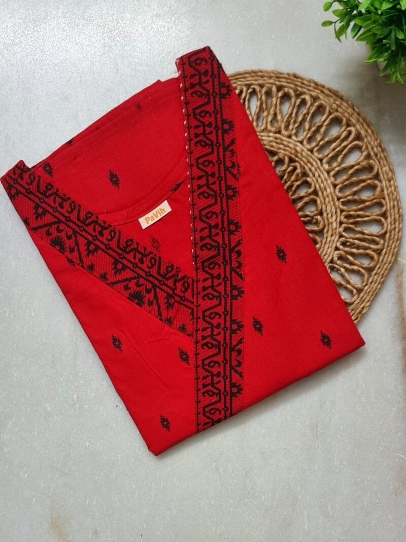 Jamdani Print Mul Cotton A-line Designer Nighty