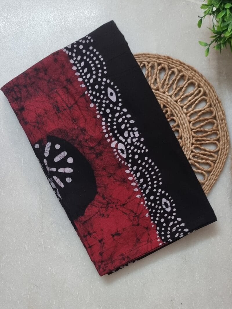 Red Black Real Batik Round Neck Pure Cotton golgola Nighty