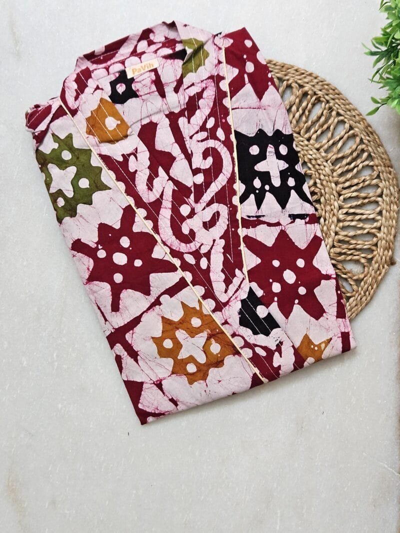 Rani Pure Cotton Minakari Housecoat H01 (1) Rani Pure Cotton Minakari Housecoat